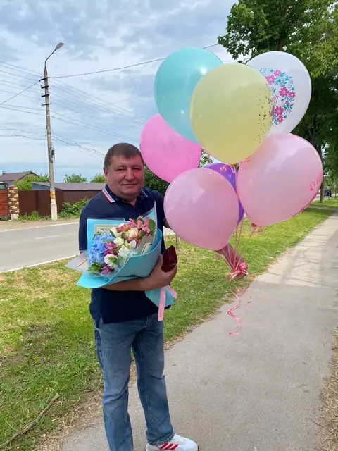 Шары с гелием и букет — подарок на праздник — «Подарочек», Дубна